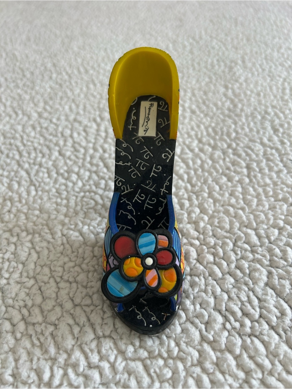 Romero Britto Stiletto Shoe Figurine – Colorful Pop Art Collectible